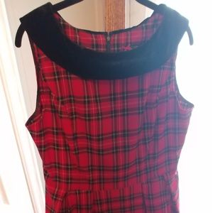 Hell Bunny Red Tartan Dress